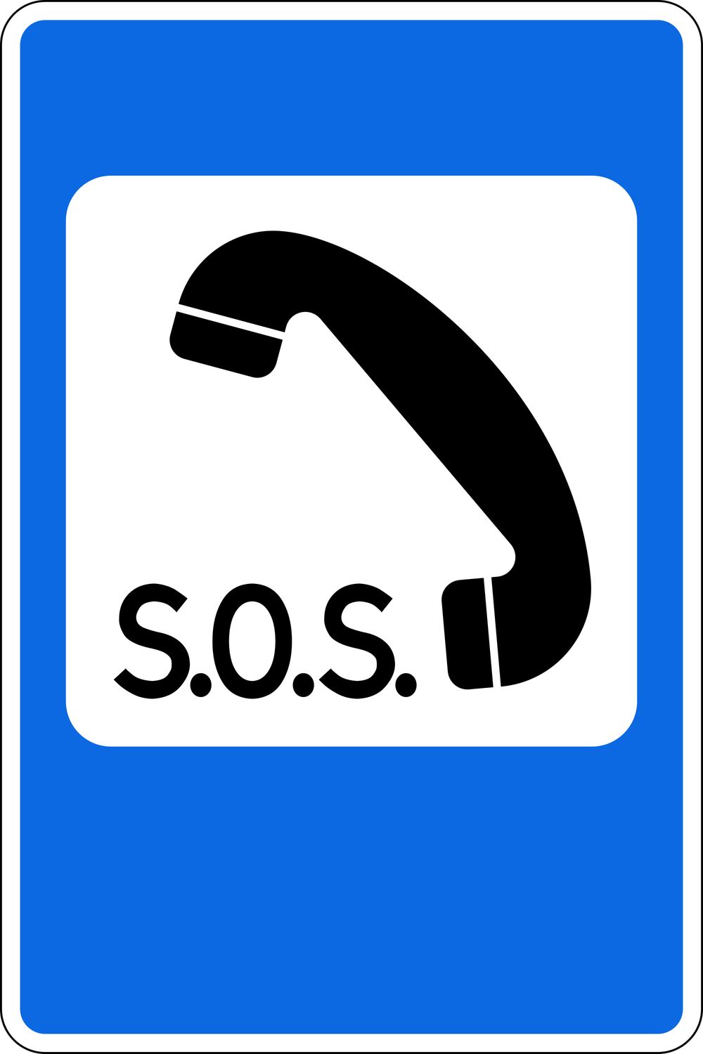 Знак телефон экстренной связи